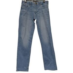 Lee Jeans Mens 30x32 Light Wash Extreme Motion Straight Fit Tapered Leg Stretch